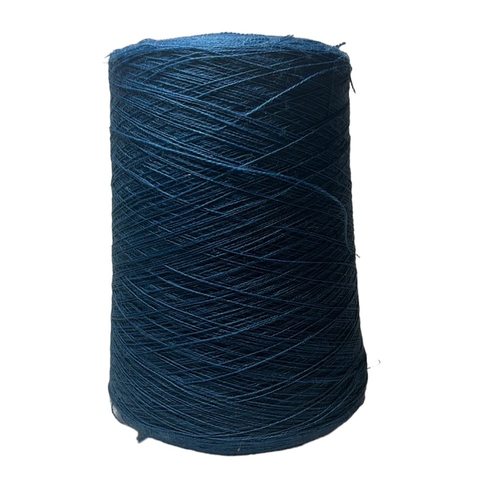 Vintage wool yarn blue thin
